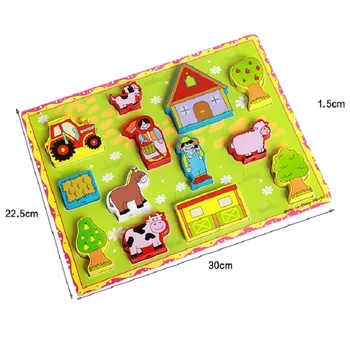2020 NAUJAS Ūkis Įspūdį Karoliukai Threading Montessori Ugdymo Mediniai Žaislai Vaikams Speelgoed Brinquedos Jouet Enfant