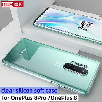 Aiškiai oneplus 8pro atveju OnePlue 8 padengti skaidriu ultra plonas minkštas atgal tpu silicio slim MOFi oneplus 8 pro 