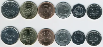 6 Libanas Monetų visiškai Nauja, Autentiškas, Originalus, Monetų Kolekcionieriams UNC