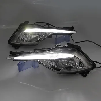 Qirun led dienos veikia šviesos drl priešrūkinis žibintas, skirtas Hyundai Sonata 8 2013-2016 m.