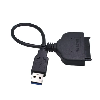 TISHRIC Originalus Juoda Didelės Spartos USB 3.0 15+7 22Pin SATA III Laidas 2.5