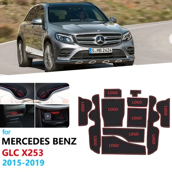 Anti-Slip Gumos Vartų Angą Taurės Kilimėlis Mercedes Benz GLC X253 Priedai 200 250 300 220d 250d 43 63 AMG Coupe 2016 2017 2018