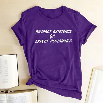 2020 Naujas Feminizmo Feminizmas T-shirt Moterims Atžvilgiu Buvimas arba Tikėtis Pasipriešinimo Laiškas Spausdinti Top Marškinėliai Femme Camiseta Mujer