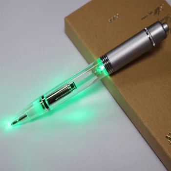 Metalo LED šviesos tušinukas LED Švyti lemputės pen Metalo medžiagos, Šviesos tušinukas su extra Papildymo ir Baterijos