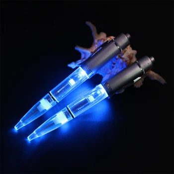 Metalo LED šviesos tušinukas LED Švyti lemputės pen Metalo medžiagos, Šviesos tušinukas su extra Papildymo ir Baterijos