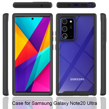 Hibridinių Standžiųjų + TPU Case for Samsung Galaxy Note20 atsparus smūgiams 2 1 Atveju 