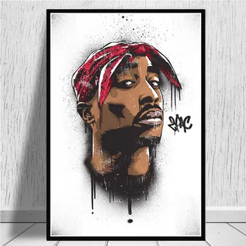Plakatas Spaudinių 2Pac Tupac All Eyez On Me Karšto Hip-Hop Rap Albumas Muzikos Menas Drobė, Aliejus, Tapyba Sienos Nuotraukas Kambarį Namų Dekoro