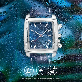 MEGIR Oda Mėlyna Žiūrėti Vyrų Top Brand Prabanga Chronograph Karinės Kvarciniai Laikrodžiai Žmogui Vandeniui Šviesos Reloj Hombre 2028