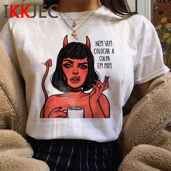 Šėtonas Siaubo Marškinėliai Moterims Demonas Mirtis Baisi Blogio Juokinga Svetimų Grim Reaper T-shirt Baphomet Satanism Marškinėlius Velnias Viršuje Tees Moteris