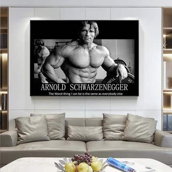 Arnoldas Schwarzeneggeris-Kultūrizmo Motyvacinį Citata Drobės Plakatą, Sporto Kambarys, Fitneso Sporto Nuotrauką