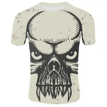 2020 naujas punk viršuje vasaros kaukolė spausdinti vyriški trumparankoviai marškinėliai 3D spausdinimo marškinėliai atsitiktinis kvėpuojantis įdomus hip-hop ' o T-shirt
