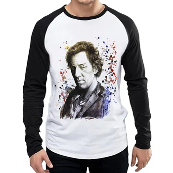 Bruce Springsteen Marškinėliai ilgomis Rankovėmis Mens Bruce Springsteen Marškinėliai Topai Tees marškinėlius Baltos Spalvos, Pilnas Drabužių Rankovės