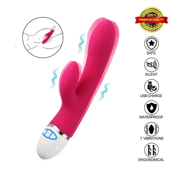 7 Greičio G Spot Vibratorius Moterims USB Įkrovimo Vandeniui Klitorio Stimuliatorius Silikono Moterų Magic Wand Massager