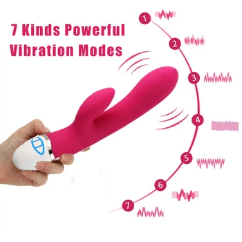 7 Greičio G Spot Vibratorius Moterims USB Įkrovimo Vandeniui Klitorio Stimuliatorius Silikono Moterų Magic Wand Massager