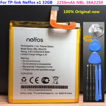 Originalus Naujas 2250mAh NBL-38A2250 Pakeitimo Baterija TP-link Neffos x1,TP902A Li-polimero Baterijos + įrankiai