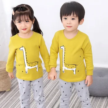 Vaikų Pižama, Nauja Rudens ilgomis rankovėmis marškinėliai Ziajać Drabužių Rinkinys Vaikams, Pižamos Berniukams, Mergaitėms Pižama Baby Kūdikių Medvilnės Sleepwear