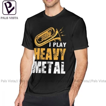 Tuba Marškinėliai aš galiu Žaisti Sunkiojo Metalo Tuba Euphonium Žaidėjas, Žygiavimas Juosta T-Shirt Grafikos Trumpas Rankovėmis Tee Marškinėliai XXX Pagrindinio Vyras Marškinėlius