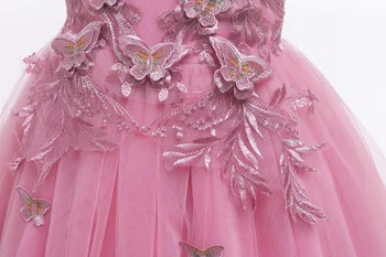 Vaikai Suknelės Mergaitėms Elegantiškas Princesė Dress 2019 M. Vasaros Gėlių Mergaitės Suknelė, Vestuvių ir vakarėlių Suknelė Vaikų Suknelė Kostiumas