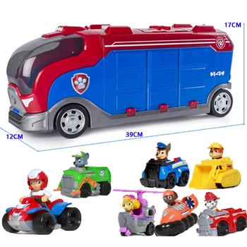 Paw Patrulių Gelbėjimo Autobusų Šuo Bazės Valdymo Centras Patrulla Canina Žaislai Anime Transporto Priemonės Automobilio Plastikinių Žaislų Veiksmų Skaičiai Modelio Vaikams, Žaislai