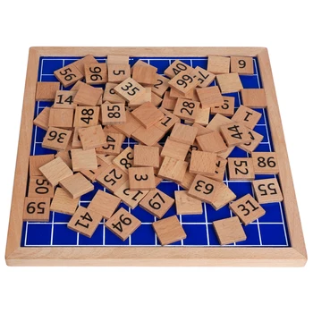 Žaislai 1-100 Skaitmenų Lentelė Matematikos Aritmetinis Mokyti Matematikos žaislas Montessori Ugdymo Mediniai Žaislai Vaikams