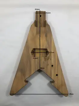 V-tipo elektrinė gitara įstaiga priima aukštos kokybės paulownia medienos pusgaminiai