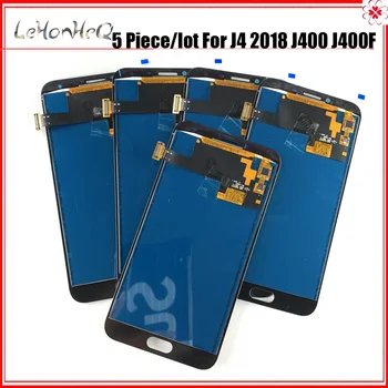 5 Gabalas/daug J4 2018 J400-LCD Samsung Galaxy J4 2018 J400 J400F J400H J400G J400P LCD Ekranas Jutiklinis Ekranas skaitmeninis keitiklis Asamblėja