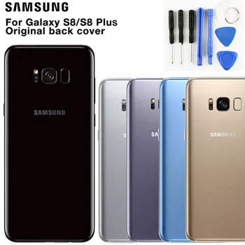 Samsung Originalus Stiklas Telefono Galinis Baterijos dangtelis Skirtas Samsung S8 S8 Plius S8+ S8plus SM-G955 S8 G9500 Būsto Galinį Dangtelį Atvejais