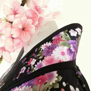 2019 Mados Tendencijos įvairiose Moterų Seksualus Kimono Yukata Su Obi Naujovė Lolita Dress Japonijos Cosplay Kostiumas Gėlių kimono mujer
