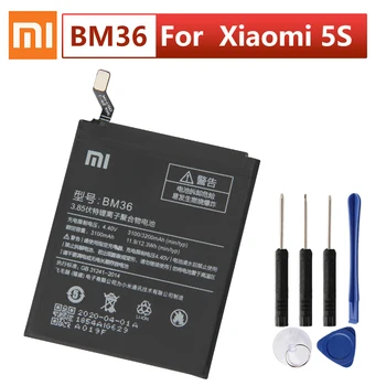 XIAOMI Originalią Bateriją BM36 Už Xiaomi Mi 5S Xiaomi MI5S 3200mAh Originali Telefono Baterijos