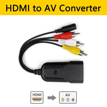 HDMI, AV/CVBS 3RCA Composite Video Audio Converter HDMI2AV Adapteris Parama NTSC/PAL už VCR PS4 Kamera DVD