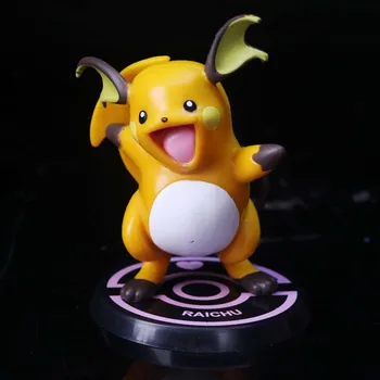 6pcs/set Pokemon Pikachu Raichu Arceus Eevee Devintos kartos Anime Modelio Paveikslas PVC Žaislai