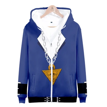 2020 populiarus streetwear Yugioh Charakteris Vienodas 3D planą zip hoodies vyrų hoodie berniukas ponios atsitiktinis gobtuvu palaidinukė užtrauktukas