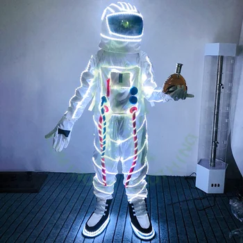 Led Šviesos Kostiumas Kostiumas dj Scenoje Rodyti Šviesos Striukė Žėrintis Šokių Putojantis rodyti Drabužius Robotas Vyrų, Moterų Kostiumas Baras