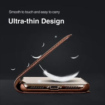 Musubo Ultra Plonas Telefono dėklas Samsung Galaxy S9 Plus S8 + Coque natūralios Odos Funda S8 Plius Atvejais Prabanga Su Kortelės Turėtojo