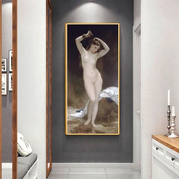 Citon Drobė, Aliejus, tapyba William Adolphe Bouguereau《Bather》Kūrinys Plakato Nuotrauką Šiuolaikinės Sienų Dekoras Namų Puošybai