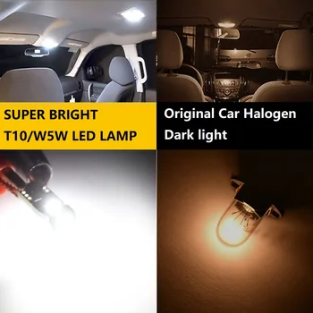 10X T10 W5W LED Lemputė Nissan Tiida Pastaba: X-Trail T32 Qashqai J11 Almera Patrol Reikmenys Automobilio Salono Šviesos Skaitymo Lemputės