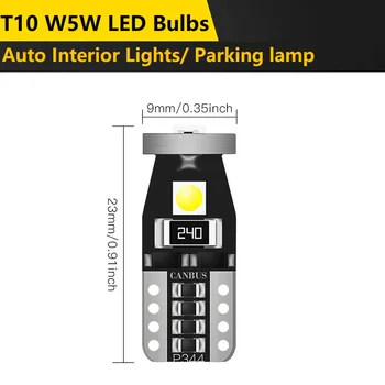 10X T10 W5W LED Lemputė Nissan Tiida Pastaba: X-Trail T32 Qashqai J11 Almera Patrol Reikmenys Automobilio Salono Šviesos Skaitymo Lemputės