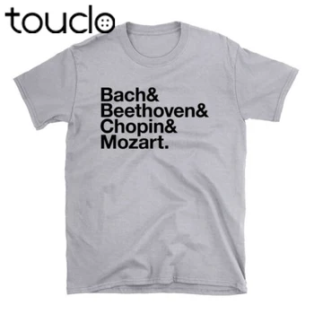 Bacho Bethovenas Chopin Mozart Klasikinės Muzikos Būrys Tee Medvilnės Unisex Marškinėliai