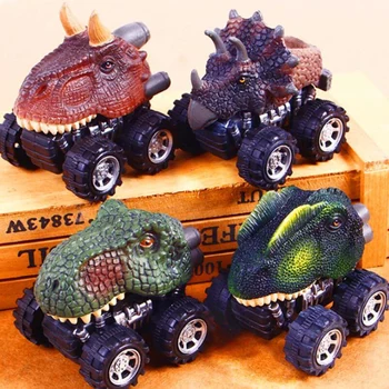 Vaikų Mini Žaislas Dinozauras Automobilio Modelį Tyrannosaurus Žaislas Automobilis Inercijos Veiksmų Automobilių Animacinių filmų Gyvūnų Dinozaurų Berniukas Žaislas Kalėdų Dovana