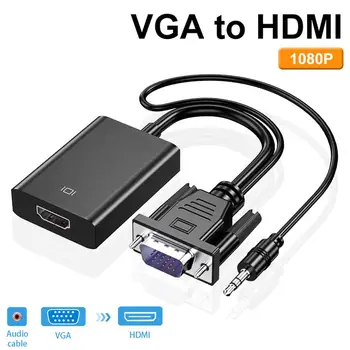 Ugreen HDMI į VGA adapteris PS4 male-to-male konverteris 1080P VGA į HDMI adapteris 3,5 kėlikliai TV box PC VGA į HDMI