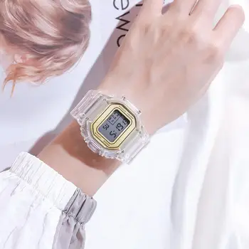 Elektroninių Laikrodžių Moterys Vyrai Unisex LED Skaitmeninio Laikrodžio Silikono Watchband Sporto Laikrodžiai Moterų Laikrodis reloj de mujer