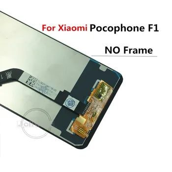 Už Xiaomi Pocophone F1 LCD Ekranas Jutiklinis Ekranas skaitmeninis keitiklis komplektuojami su Rėmo 6.18