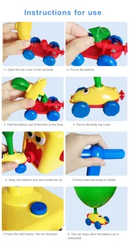 Montessori Puzzle Įdomus Švietimo, Mokslo Eksperimentas Žaislas Inercinės Energijos Balionas Automobilių Žaislas Galia Balionu Automobilių Žaislas Vaikučiams Kalėdų