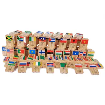MWZ 100 vienetų Naujų Daugiakalbių Nacionalinės Vėliavos ino mediniai žaislai pasaulio supratimą ino ankstyvojo ugdymo pažinimo žaislas