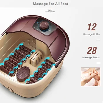 Prabanga Foot Spa Vonia Massager Bub su Infraraudonųjų spindulių Šilumos Šildomos Pėdų Mirkymas + 12 Riedėjimo Masažas Ratų