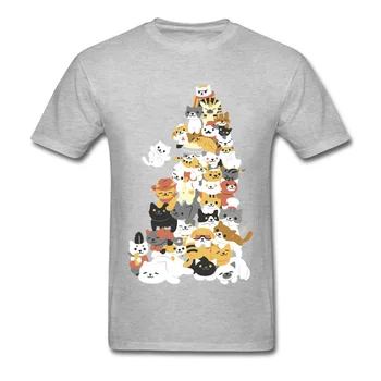 Kačių Krūva Kalėdų Eglutės Kawaii Dizaino Marškinėliai Apvalios Kaklo 3D Spausdinimo Marškinėlius Vasaros trumpomis Rankovėmis Tee Vyrams Medvilnės Europos Viršūnių & Tees