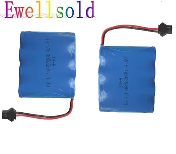 Ewellsold 2vnt 4.8 V 500mAh Ni-CD AA baterijos(SM plug) radijo kontrolės automobilio/radijo kontrolės sunkvežimis/radijo kontrolės bakas/R/C žaislai