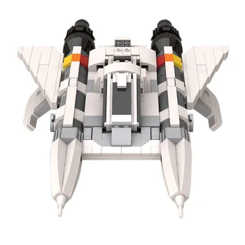 BuildMoc star Filmų Serijos SpaceTitanium transporto priemonės Buck Rogers 2.0 SS-49322 2.0 Statybos Blokus 