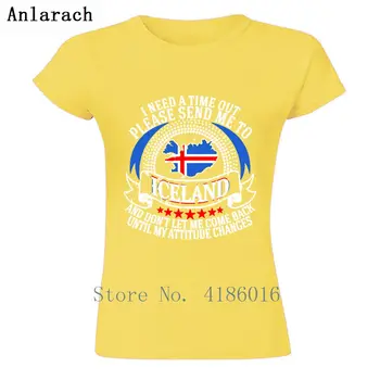 Sukurti Apranga Moterims Marškinėliai Vyriški Išsiųsti Mane Į Islandiją T-Shirt Labai Firminius Marškinėlius Plius Dydis XL Tee Marškinėliai Mielas