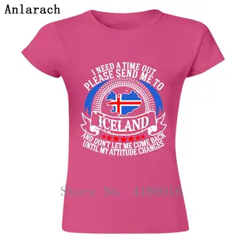 Sukurti Apranga Moterims Marškinėliai Vyriški Išsiųsti Mane Į Islandiją T-Shirt Labai Firminius Marškinėlius Plius Dydis XL Tee Marškinėliai Mielas